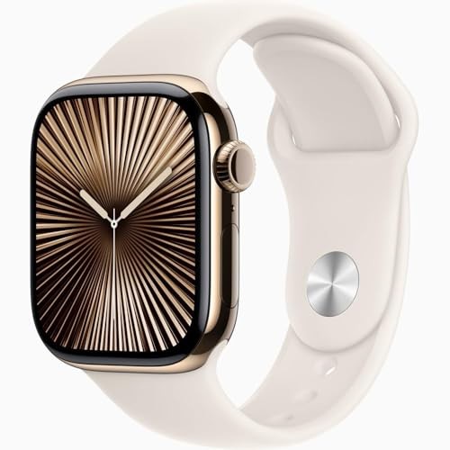 Apple Watch Series 10 42mm GPS+Cellular Gold Titanium M/L Excellent